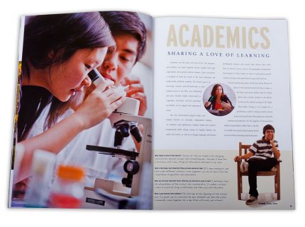 View book design for Cate School.