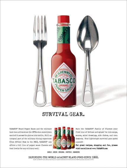 Ad campaign designed for Tabasco.