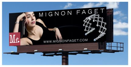 Billboard design for Mignon Faget.