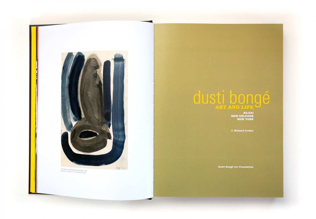 Book design example from Dusti Bongé, Art and Life: Biloxi, New Orleans, New York.